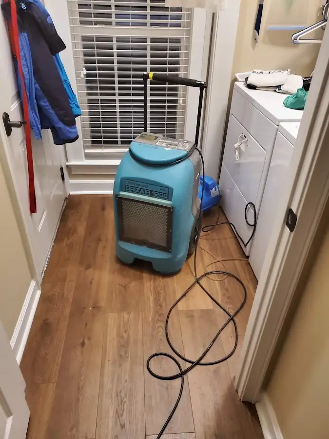 Commercial dehumidifier deployed for Flood Damage Cleanup in Woodfin