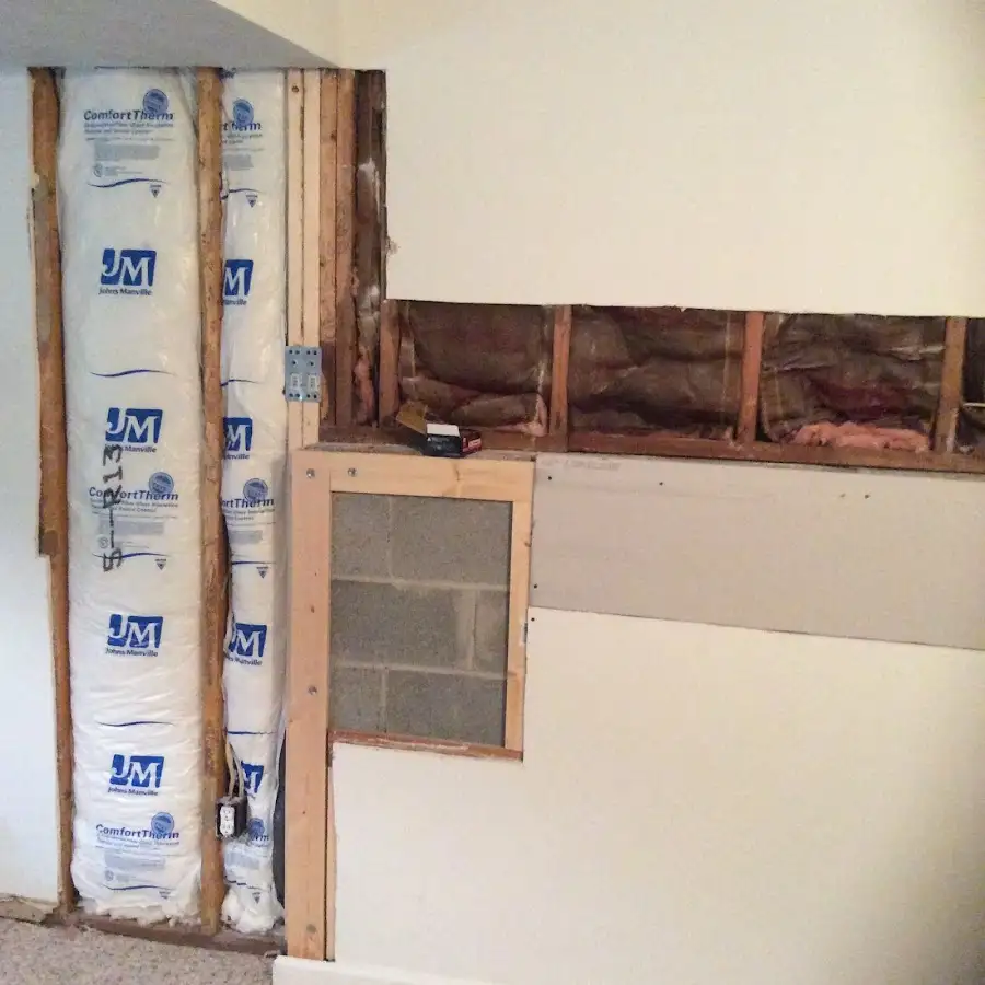 Wall insulation replacement during Contents Cleaning & Restoration in Woodfin